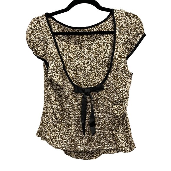 Free People x REVOLVE Cheetah Baby Blouse Large NWT - Picture 4 of 6